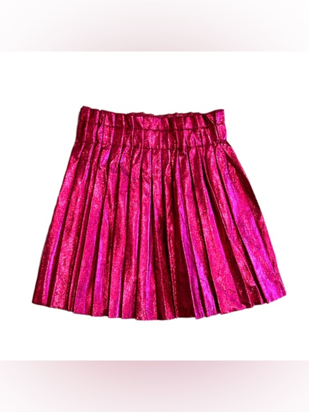 Lola & The Boys Foil Pleated Skirt